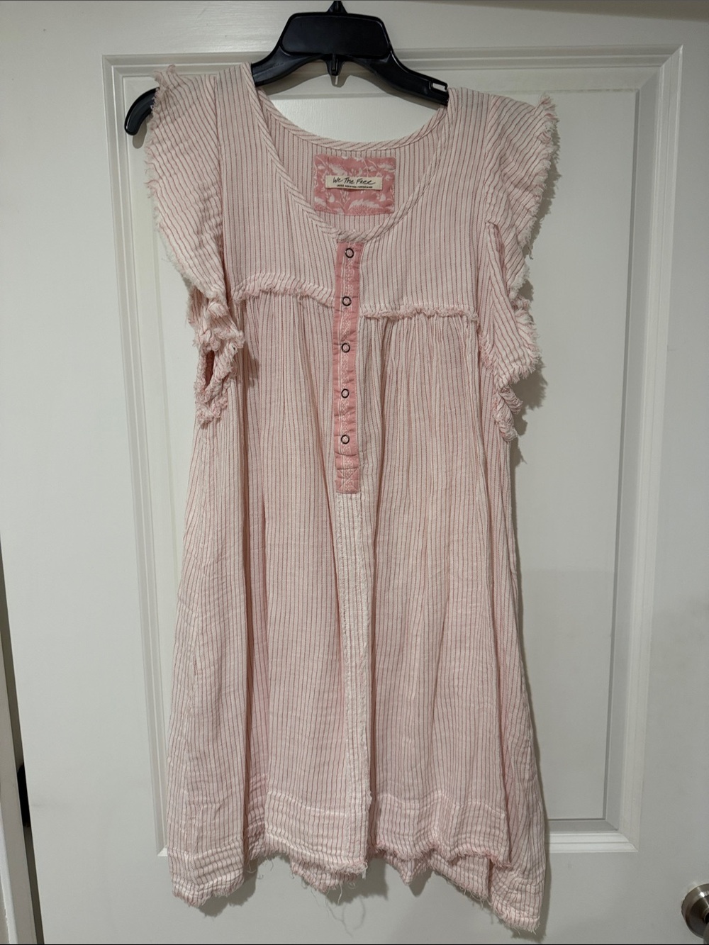We The Free Pink & White Floral Tunic Top